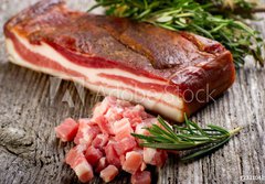 Fototapeta papr 184 x 128, 23310419 - slice bacon - pancetta affettata