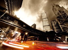 Fototapeta330 x 244  Fast moving cars at night, 330 x 244 cm