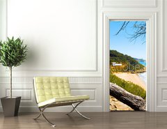 Samolepka na dvee flie 90 x 220  Cala Fonda beach, Tarragona, Spain, 90 x 220 cm