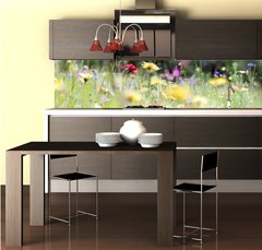 Fototapeta do kuchyn flie 260 x 60, 236066014 - wildblumenwiese natur banner pastell