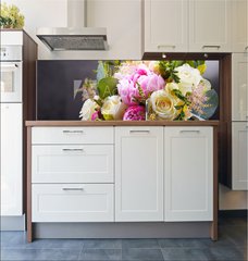 Fototapeta do kuchyn flie 180 x 60, 236126710 - Composition with bouquet of freshly cut flowers