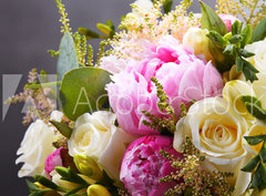 Fototapeta pltno 330 x 244, 236126710 - Composition with bouquet of freshly cut flowers
