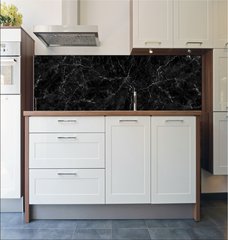 Fototapeta do kuchyn flie 180 x 60, 236902910 - Natural black marble texture for skin tile wallpaper luxurious background, for design art work. Stone ceramic art wall interiors backdrop design. Marble with high resolution