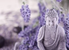 Fototapeta pltno 240 x 174, 23736783 - Buddha bei Zen Meditation,  Massage Steine, Lavendel - Buddha bei Zen meditace, masn stena, Lavendel