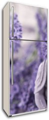 Samolepka na lednici fólie 80 x 200, 23736783 - Buddha bei Zen Meditation, Massage Steine, Lavendel - Buddha bei Zen meditace, masážní stena, Lavendel