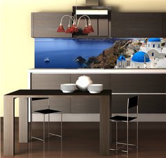 Fototapeta do kuchyně fólie 260 x 60, 23808414 - Santorini