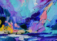 Fototapeta papír 160 x 116, 238254875 - Fragment. Multicolored texture painting. Abstract art background. oil on canvas. Rough brushstrokes of paint. Closeup of a painting by oil and palette knife. Highly - Fragment. Vícebarevné malování textur. Pozadí abstraktní umění. olej na plátně. Hrubé tahy štětcem barvy. Detailní záběr na obraz olejem a paletovým nožem. Vysoce