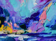 Fototapeta papr 360 x 266, 238254875 - Fragment. Multicolored texture painting. Abstract art background. oil on canvas. Rough brushstrokes of paint. Closeup of a painting by oil and palette knife. Highly - Fragment. Vcebarevn malovn textur. Pozad abstraktn umn. olej na pltn. Hrub tahy ttcem barvy. Detailn zbr na obraz olejem a paletovm noem. Vysoce