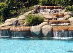Samolepka flie 100 x 73  Man make waterfall, 100 x 73 cm
