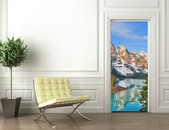 Samolepka na dvee flie 90 x 220  Moraine Lake Sunrise 2, 90 x 220 cm