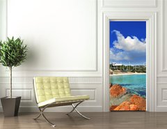 Samolepka na dvee flie 90 x 220  plage, 90 x 220 cm