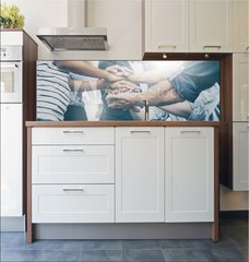 Fototapeta do kuchyn flie 180 x 60, 242955192 - Stack of hands. Unity and teamwork concept.