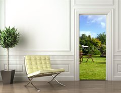 Samolepka na dveře fólie 90 x 220, 24338253 - English Garden - Anglická zahrada