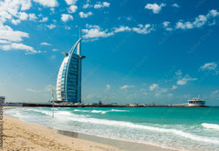 Samolepka flie 145 x 100, 243967572 - Burj Al Arab Hotel in Dubai, United Arab Emirates - Hotel Burj Al Arab v Dubaji, Spojen arabsk emirty
