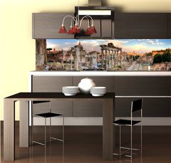 Fototapeta do kuchyn flie 260 x 60  rome hdr panoramic view, 260 x 60 cm