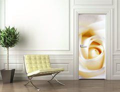 Samolepka na dvee flie 90 x 220  A close up photo of a white rose, 90 x 220 cm