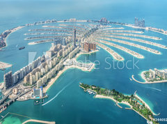 Samolepka flie 270 x 200, 244692979 - Aerial view of Dubai Palm Jumeirah island, United Arab Emirates
