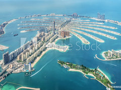 Fototapeta330 x 244  Aerial view of Dubai Palm Jumeirah island, United Arab Emirates, 330 x 244 cm