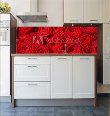 Fototapeta do kuchyn flie 180 x 60, 24548244 - Rote Rosen, Symbol f r Liebe, Rosenstrau 