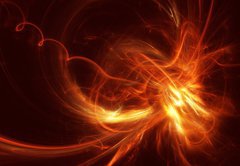 Fototapeta pltno 174 x 120, 24786188 - Fiery power fractal on a black background