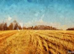 Samolepka fólie 100 x 73, 250480908 - Impressionism oil painting on canvas nature landscape motifs wall art print. Countryside beauty. Village. Contemporary artwork for creating poster, stationery, postcard. Watercolor fine modern drawing - Obraz na plátně Impresionismus, olejomalba na plátně, motivy přírodní krajiny Krása venkova. Vesnice. Současná umělecká díla pro tvorbu plakátů, papírnictví, pohlednic. Akvarel jemné moderní kresba