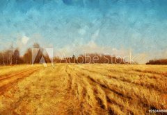 Samolepka fólie 145 x 100, 250480908 - Impressionism oil painting on canvas nature landscape motifs wall art print. Countryside beauty. Village. Contemporary artwork for creating poster, stationery, postcard. Watercolor fine modern drawing - Obraz na plátně Impresionismus, olejomalba na plátně, motivy přírodní krajiny Krása venkova. Vesnice. Současná umělecká díla pro tvorbu plakátů, papírnictví, pohlednic. Akvarel jemné moderní kresba