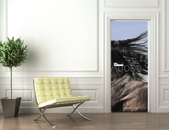 Samolepka na dvee flie 90 x 220, 25113841 - Portrait of moving friesian black horse - Portrt pohybujc se frzskho ernho kon