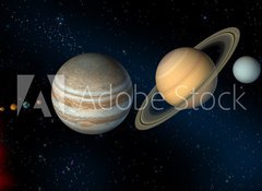 Samolepka flie 100 x 73  solar system, 100 x 73 cm