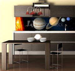 Fototapeta do kuchyně fólie 260 x 60, 2513860 - solar system - sluneční soustava