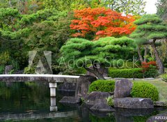 Samolepka flie 100 x 73, 25335545 - Herbstlicher Park, Schloss Himeiji, Japan - Herbstlicher Park, zmek Himeiji, Japonsko