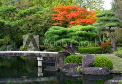 Samolepka flie 145 x 100, 25335545 - Herbstlicher Park, Schloss Himeiji, Japan