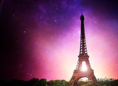 Fototapeta vliesov 100 x 73, 25509490 - Eifel Tower Milky Way - Paris (France)