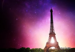 Samolepka flie 145 x 100, 25509490 - Eifel Tower Milky Way - Paris (France)