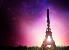 Samolepka flie 200 x 144, 25509490 - Eifel Tower Milky Way - Paris (France)