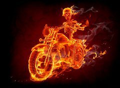 Fototapeta papr 360 x 266, 25590923 - Fire biker - Porn cyklista