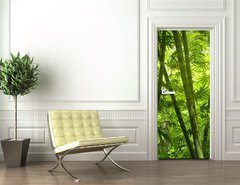 Samolepka na dvee flie 90 x 220  Bamboo forest., 90 x 220 cm