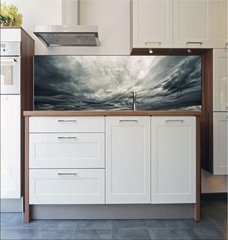 Fototapeta do kuchyn flie 180 x 60  Big ocean wave breaking the shore, 180 x 60 cm
