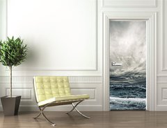 Samolepka na dvee flie 90 x 220  Big ocean wave breaking the shore, 90 x 220 cm
