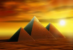 Samolepka flie 145 x 100, 25997163 - Mysterious pyramids - Tajemn pyramidy