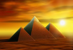 Fototapeta184 x 128  Mysterious pyramids, 184 x 128 cm