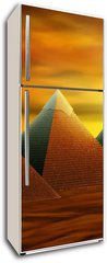 Samolepka na lednici fólie 80 x 200, 25997163 - Mysterious pyramids - Tajemné pyramidy