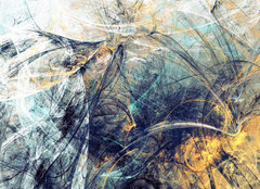 Fototapeta plátno 160 x 116, 260977725 - Artistic texture of paints. Abstract beautiful blue and yellow background. Modern futuristic pattern. Fractal artwork for creative graphic design - Umělecká textura barev. Abstraktní krásné modré a žluté pozadí. Moderní futuristický vzor. Fraktální kresba pro kreativní grafický design