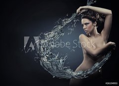 Fototapeta pltno 160 x 116, 26154953 - Beautiful women over water splash