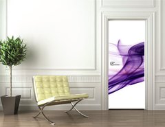 Samolepka na dvee flie 90 x 220  Purple smoke in white background, 90 x 220 cm