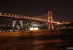 Fototapeta174 x 120  The Bosporus Bridge at night in istanbul, Turkey, 174 x 120 cm