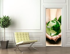 Samolepka na dvee flie 90 x 220, 26396737 - concept cologie plante terre verte - koncepce cologie plante terre verte