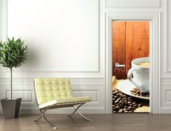 Samolepka na dvee flie 90 x 220  Hot coffee, 90 x 220 cm