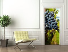 Samolepka na dvee flie 90 x 220  ripe Purple Grapes, 90 x 220 cm