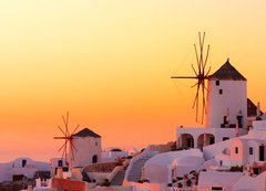Samolepka flie 200 x 144, 26522193 - Santorini sunset - Santorini zpad slunce