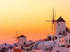 Samolepka flie 270 x 200  Santorini sunset, 270 x 200 cm
